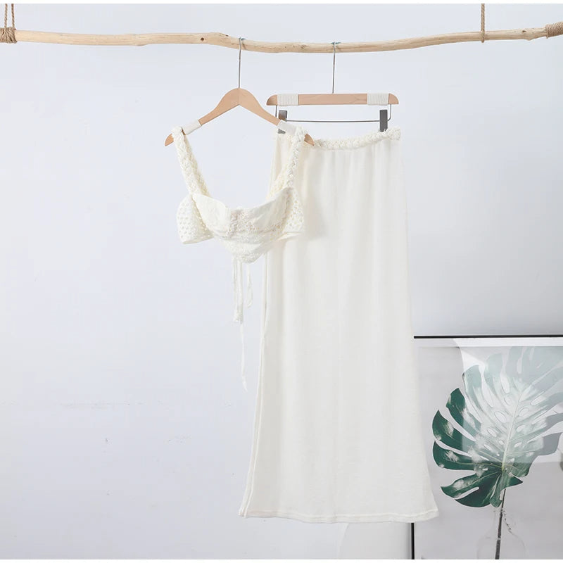 Falda larga con abertura Kala Boho