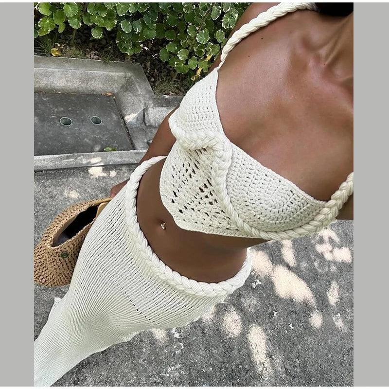 Top corto de crochet Kala