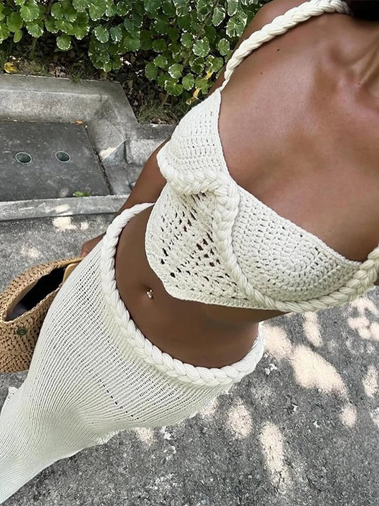 Falda larga con abertura Kala Boho
