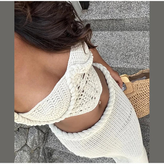Top corto de crochet Kala