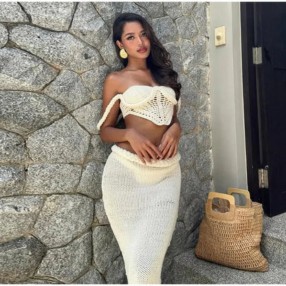 Top corto de crochet Kala