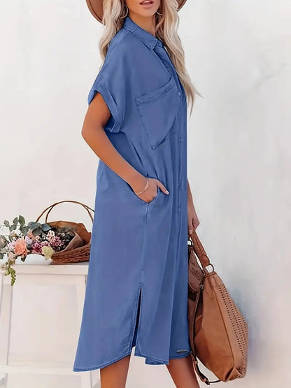 ARLÈNE – VESTIDO CAMISOL DE VERANO CON BOLSILLOS