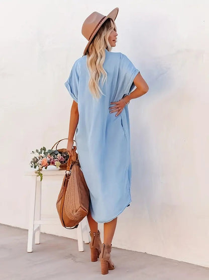 ARLÈNE – VESTIDO CAMISOL DE VERANO CON BOLSILLOS