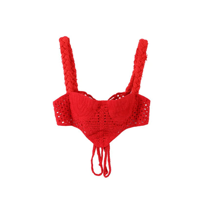 Top corto de crochet Kala
