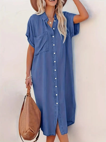 ARLÈNE – VESTIDO CAMISOL DE VERANO CON BOLSILLOS