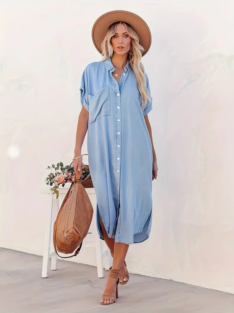 ARLÈNE – VESTIDO CAMISOL DE VERANO CON BOLSILLOS