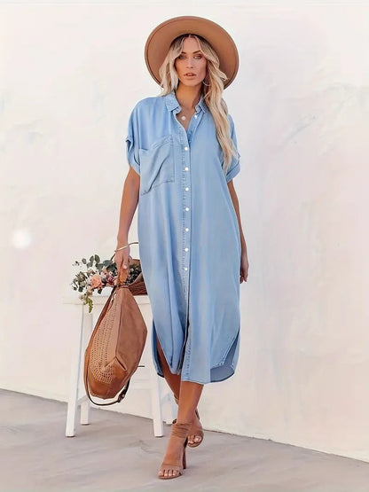 ARLÈNE – VESTIDO CAMISOL DE VERANO CON BOLSILLOS