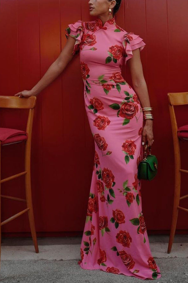 Maxivestido de lino Glamoura