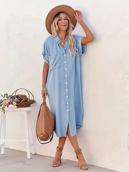 ARLÈNE – VESTIDO CAMISOL DE VERANO CON BOLSILLOS